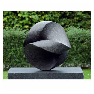 China Best Selling Decor Handwork Ball Unique Black Modern Stone Landscape Decoration for sale