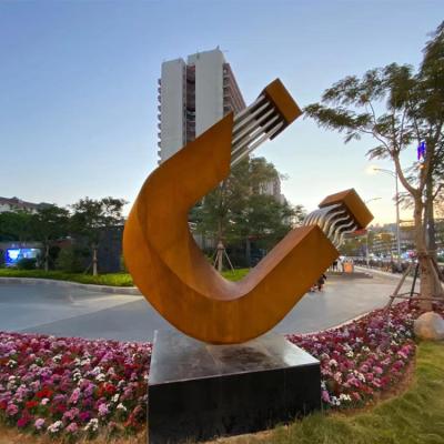 China China Customize Outdoor Art Decoration Garden Sculpture Large Abstract Art Stainless Steel Corten Steel for sale