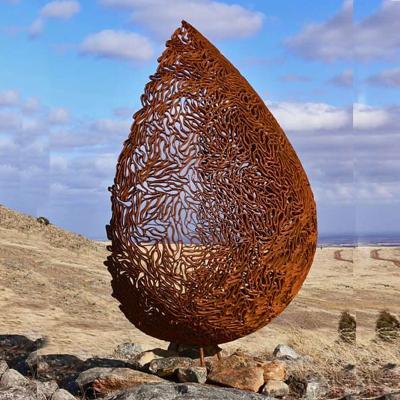 China Europe Vintage Classic Scenic Sculpture Corten Steel Sculpture Sheet Shape Corten Steel Sculpture for sale