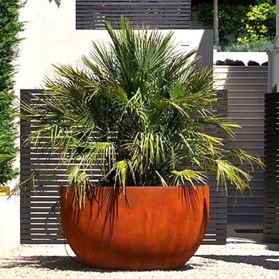 China Modern Corten Steel Rusty Garden Metal Decoration Plant Pot for sale