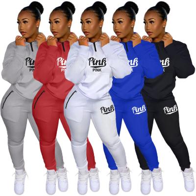 China 2021 Drop Wear Breathable Sports Jogger Set Two Piece Sweat Suit Women Women Jogging Suits 2 Piece Set for sale