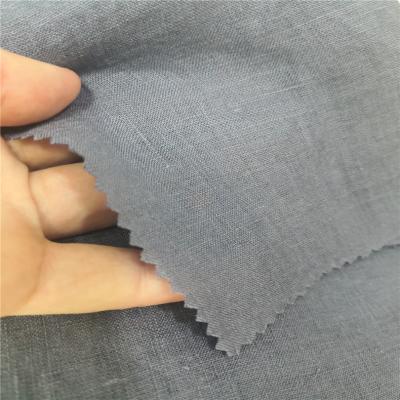 China Anti-bacteria 120gsn Solid Color 100%Hemp Woven Summer Clothes Lightweight Fabric For Women T-shirt And Dress for sale