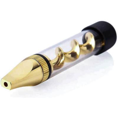 China YT Easy Portable Spiral Pipe Twisty Tips Blunt Dry Burning Tobacco Smoking Herb Pipe With Cleaning Brush Tool for sale