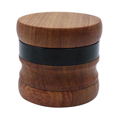 China New Portable Crusher Unique Shaped Wooden Herb Grinder Smoking Accessories Custom Logo Design Tobacco Crushers for sale