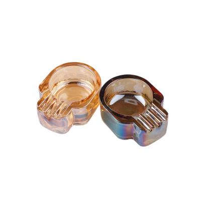 China Factory wholesale waterproof round round glass ashtrays for sale