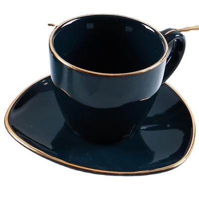 China Newest Viable Wholesale Porcelain Cup And Saucer Ceramic Coffee Cup Set for sale