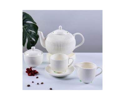 China CANHUI Viable Chinese Porcelain Coffee Teapot Set Luxury Arabic Ceramic Tea Cup Sets And Pot for sale