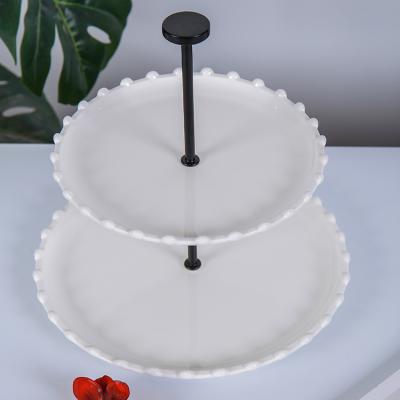 China CANHUI China Factory Round Round Cup Cake Cupcake Ceramic Cupcake Stand Set for sale