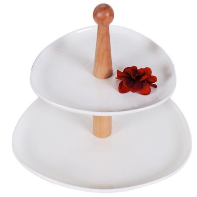 China CANHUI Viable Wholesale Tier Dessert Stand Decor White Cake Stands for sale