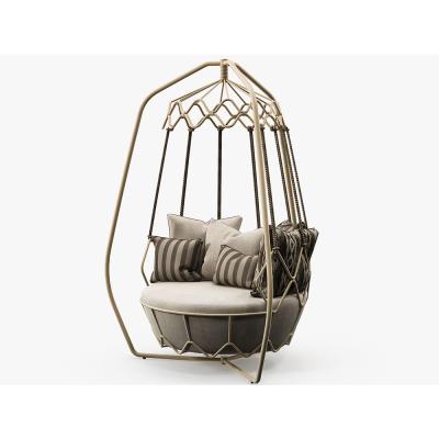 China UV-Resistant Outdoor Furniture Aluminum Swing Hanging Garden Chair for sale