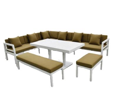 China Contemporary Aluminum Frame Terrace Balcony Patio Aluminum Garden Sofa Set Outdoor Furniture for sale