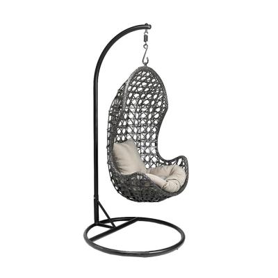 China Contemporary Outdoor Furniture Rattan Patio Swing Egg Chair For Garden for sale