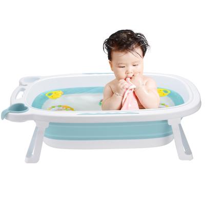 China Lovely viable baby folding plastic tub with soap stock for sale