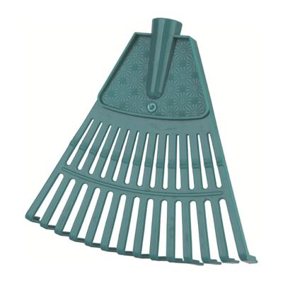 China Small 14 Teeth Lightweight Kid Garden Plastic Rake With Short Wooden Handle for sale