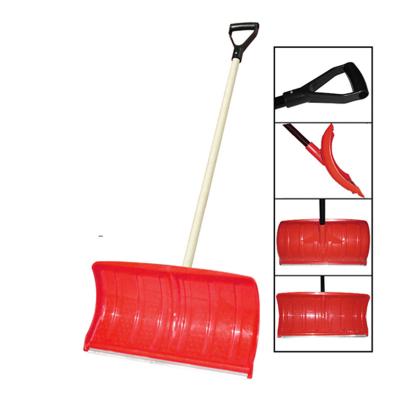 China Poly garden shovel pusher snow shovel with wooden handle for sale