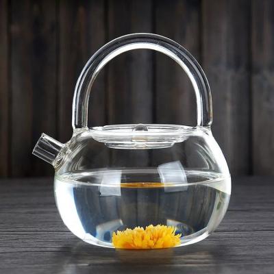 China Viable Wholesale New Product Borosilicate Glass Teapot Clear Glass Teapot for sale