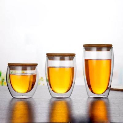 China Viable manufacturers sell well double wall glass for coffee tea beer cup double wall glass mug for sale