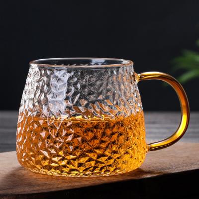 China 2022 Hot Sale 400ml Borosilicate Glass Viable Heat Resistant Glass Cup Insulated Mug for sale