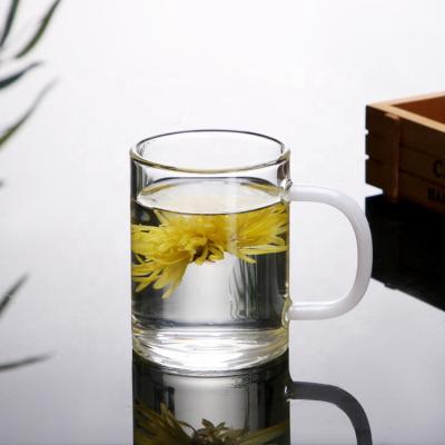 China Single Wall Coffee Mugs Logo Sublimation Glass Mugs Tea Water Cup Viable Custom Borosilicate With Handle for sale