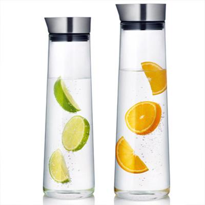 China Durable Heat Resistance Custom Box Packaging Borosilicate Glass Clear Ribbed Water Jug for sale