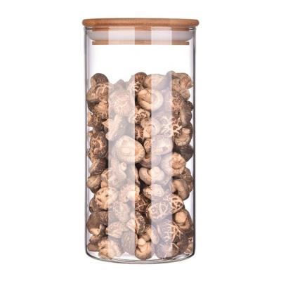 China Viable Hot Sale Tea Spice Nut Container Glass Jar With Lid Kitchen Storage Borosilicate Glass Jar for sale