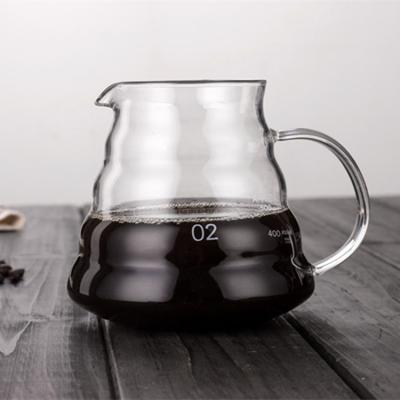 China 360ml 600ml 800ml Sustainable Carafe Pour Over Coffee Maker Glass Sharing Coffee Maker Glass Jar for sale