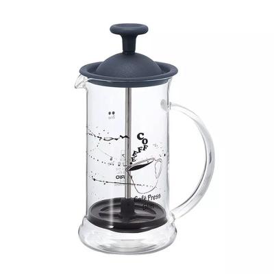 China Sustainable Portable Coffee Press Glass Borosilicate French Press Coffee Maker for sale