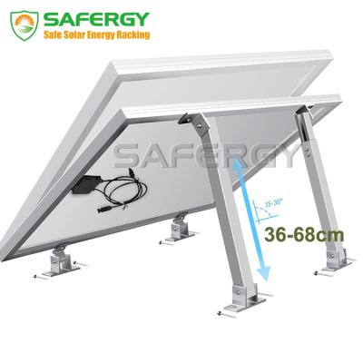 China Adjustable Aluminum AL6005-T5 Solar Panel Mounting Flat Roof Tilt Mount Leg Brackets for sale