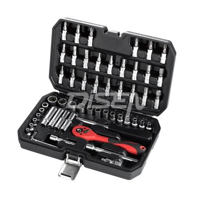 China Heat Treatment Chrome Vanadium Steel Hand Tool Kit Set Wrench Set Of Tools Professional Mechanic Tool Box Set for sale