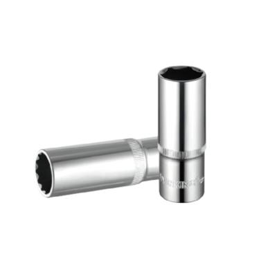 China Mechanic Tools 12 Point 1/2 Inch Drive Durable Chrome Vanadium Long Deep Socket for sale