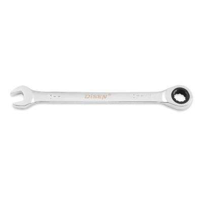 China Unrated Professional DIY Tool 10mm Gear Ratchet Ring Wrenches Fixed Head Ratcheting Metric Combo Wrench for sale