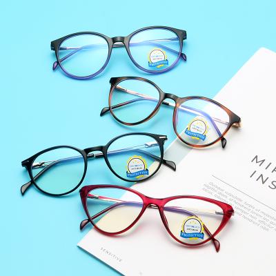 China FASHION Fashionable Multi Style Anti Blocking Blue Light Glasses Mens TR90 Women Round Optical Frame Cat Eye Eyeglasses Frames Gafas De Mujer for sale