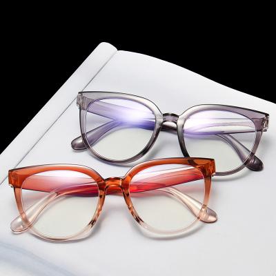 China 2022 Fashionable Oversized Ray Eye Wear Computer Glasses Transparent Blue Optical Glasses Cheap Big Frame PC Anti Frames Men Women for sale