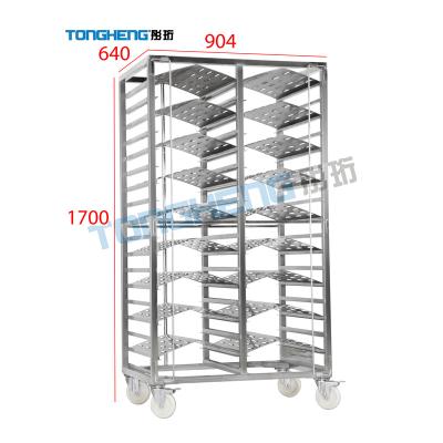 China Snack Factory High Temperature Resistance 34 Trays Kitchen Bakery Trolley Roll Steam Cart for sale