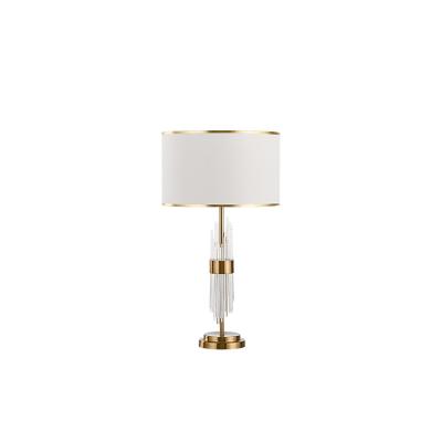 China Hotel style luxury simple table lamp modern metal glass home interior high quality custom made modern decor for sale