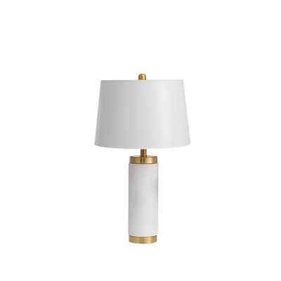 China Zhongshan hotel style modern interior decor factory custom white simple nordic simple round table lamp for sale