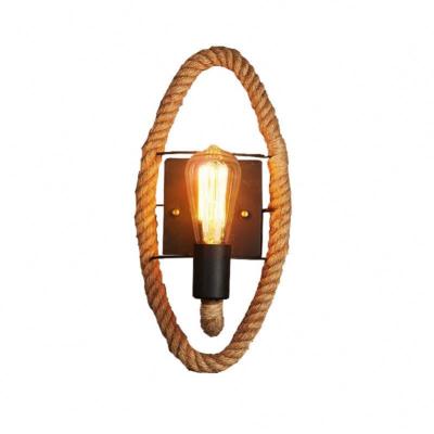 China American Vintage Modern Classic Edison Wall Lamps Hemp Rope Cover Attic Wall Lights for sale