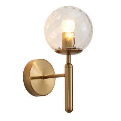 China Factory Price Contemporary Custom Modern Gold Glass Wall Light Lighting Indoor Wall Lamp Mounted For Home Hotel Bedroom for sale