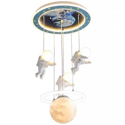 China Hot Selling Outdoor Mounted Astronaut Chassis Moon Pendant Light Ceiling Lamp Moon Decor Lamp Children Room Modern Classic Kindergarten Outdoor for sale