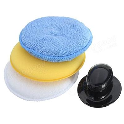 China Eco-friendly Microfiber Car Wash Applicator Pad Cleaning Polishing Sponge With Holder for sale