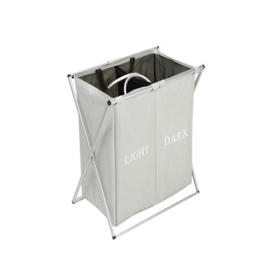 China Bathroom Traditional Aluminum Waterproof Home Hamper Large Folding Basket Sight Laundry Hamper Basket for sale