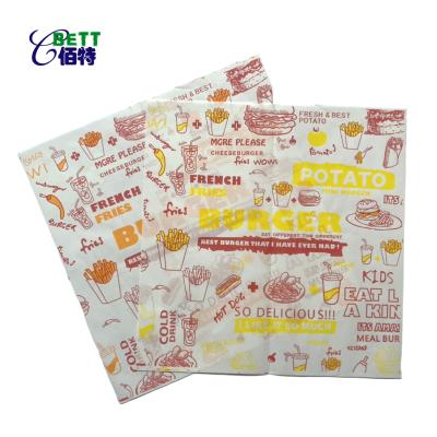 China Hamburger Wax Disposable Wax Food Grade Sandwich Pe Paper Hamburger Wrapping Paper Hamburger Wrapping Foil Wrapping for sale