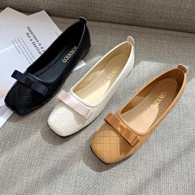 China Factory Sale Fancy Lightweight Wanita Toe Slip On Shallow Boat Arch Headed Kasut Shoes Ladies Loafers Flat Shoes For Female for sale