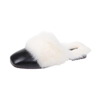 China CUSHIONING Factory Direct Discount Fuzzy Indoor Outdoor Home Warm Fur Slippers Faux Sheepskin Slippers For Women Real Sheep Fur Slippers for sale