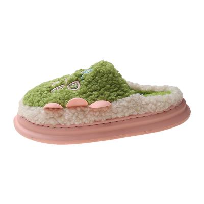 China CUSHIONING Cute Colorful Girl Cartoon Of Lovely Non-slip Thickened Fluffy Printing For Women Room Bedroom Christmas Fluffy Slippers for sale