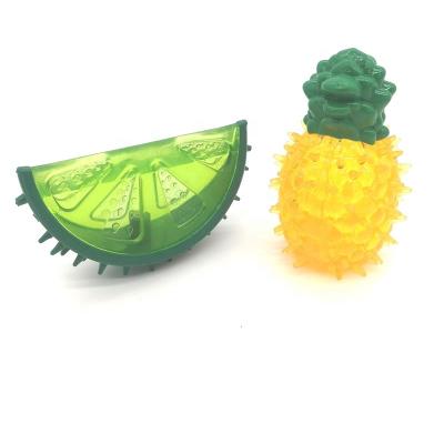 China Pet Supplies Dog Toy Fruit Shape TPR Durable Resistant Bite Toys Molar Puppy Toys for sale