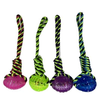 China New Design Cotton Rope Ball Dog Toy Sets Rubber Dog Toys Sustainable Chew Toy for sale