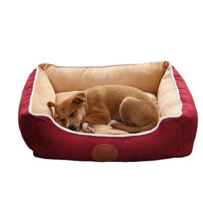 China 2021 Hot Sale Amazon Wool Pet Bed Viable Luxury Fluffy Large Dog Bed Large Pet Beds for sale