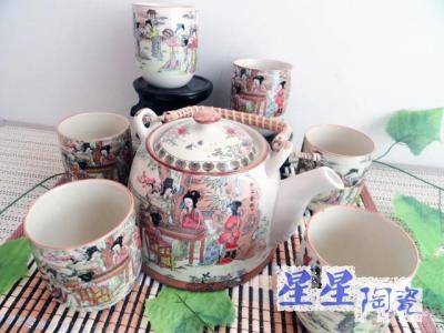 China Custom Colorful Ceramic Teapot Set , Authentic Chinese Traditional Tea Set for sale