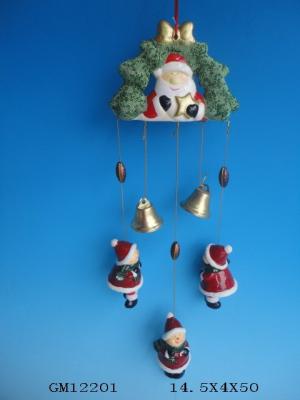 China Hanging Ceramic Christmas Gift Wind Bell , Handmade Wind Chimes For Your Home for sale